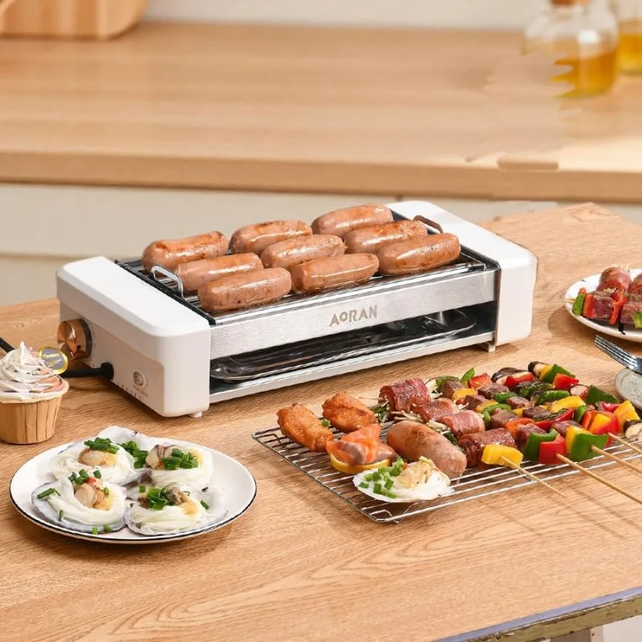 Hot Dog Roller Grill - Macchina Multifunzionale Rotante per Grigliare Salsicce,
