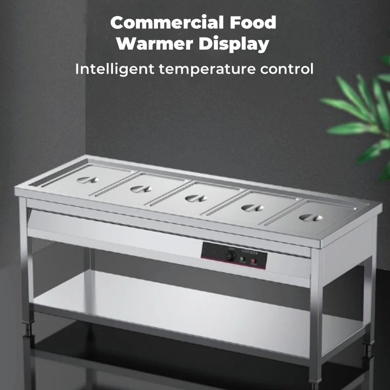 Bain Marie Food Warmer - Scaldavivande Professionale in Acciaio Inossidabile con