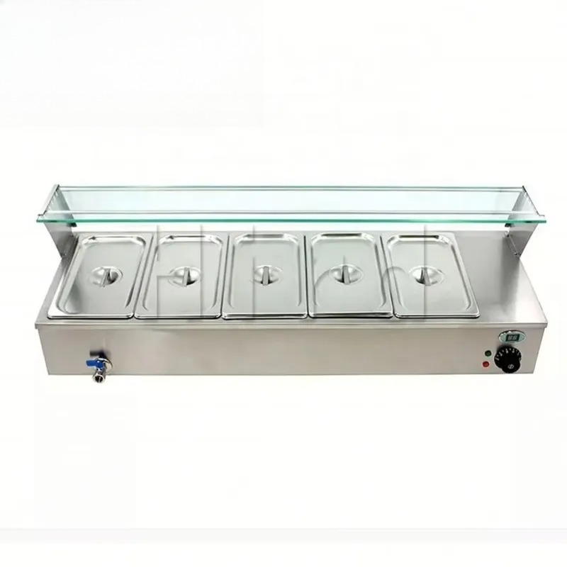 Bain Marie Food Warmer - Scaldavivande Commerciale a Gas in Acciaio