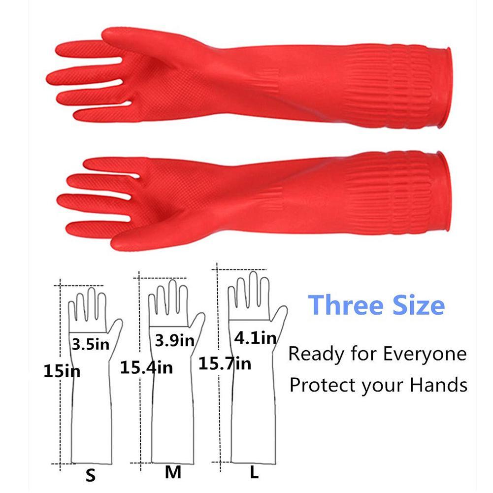 Commercial Kitchen Gloves - Guanti rossi da cucina per lavare