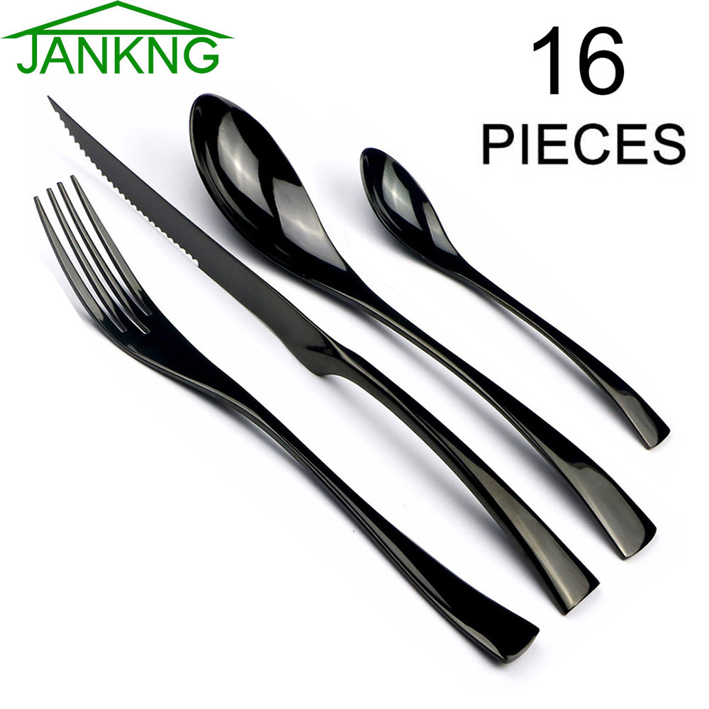 Commercial Kitchen Knives - JANKNG 16 pezzi set di stoviglie
