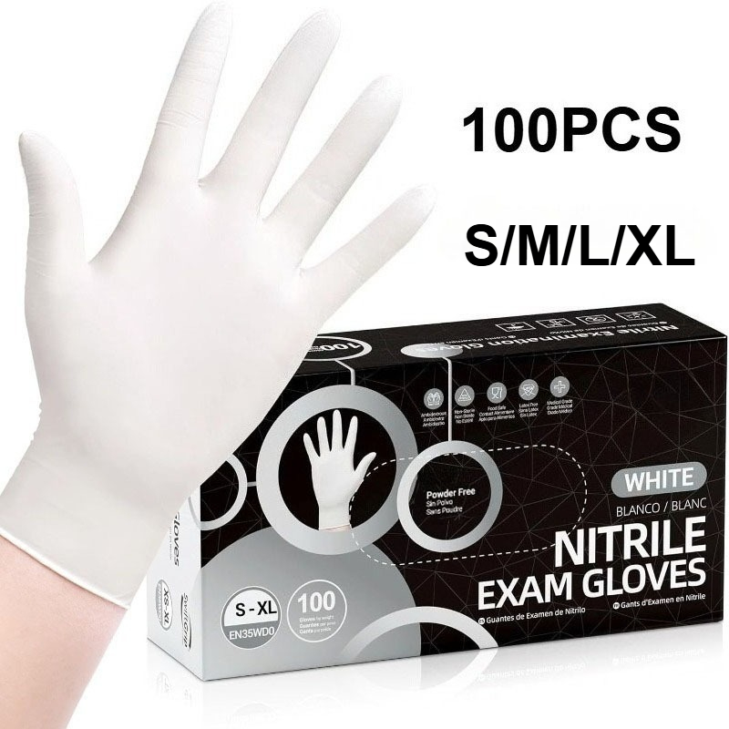 Commercial Kitchen Gloves - 10-100 Pezzi Guanti Monouso in Nitrile