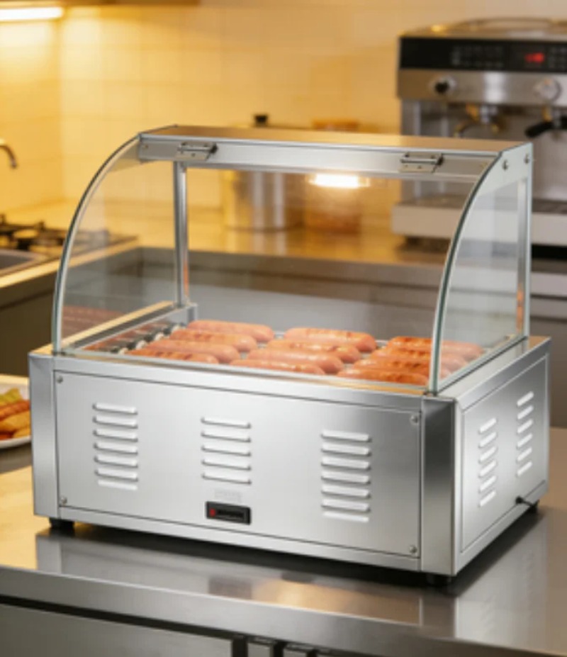 Hot Dog Roller Grill - Griglia Elettrica Certificata per Hot Dog,