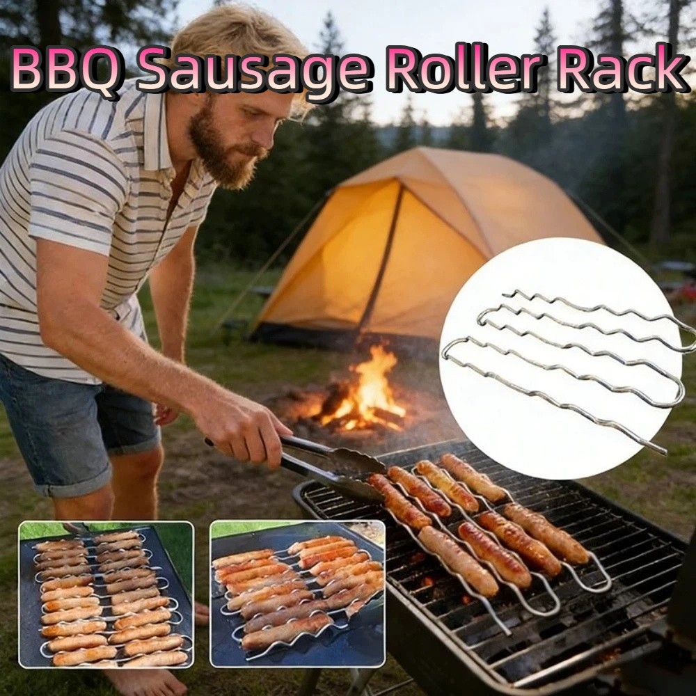 Hot Dog Roller Grill - Rastrelliera per salsicce per barbecue in