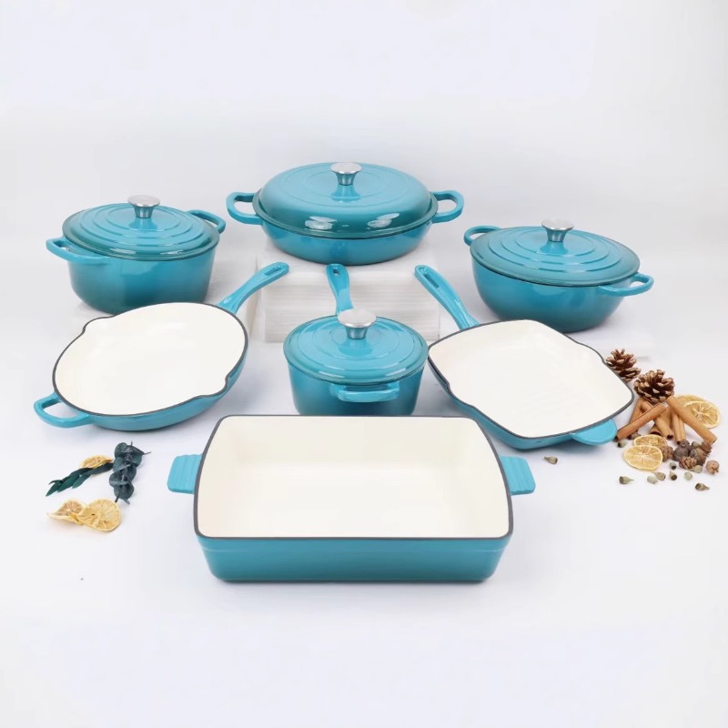 Bain Marie Food Warmer - Pentola smaltata, pentola in ghisa, set