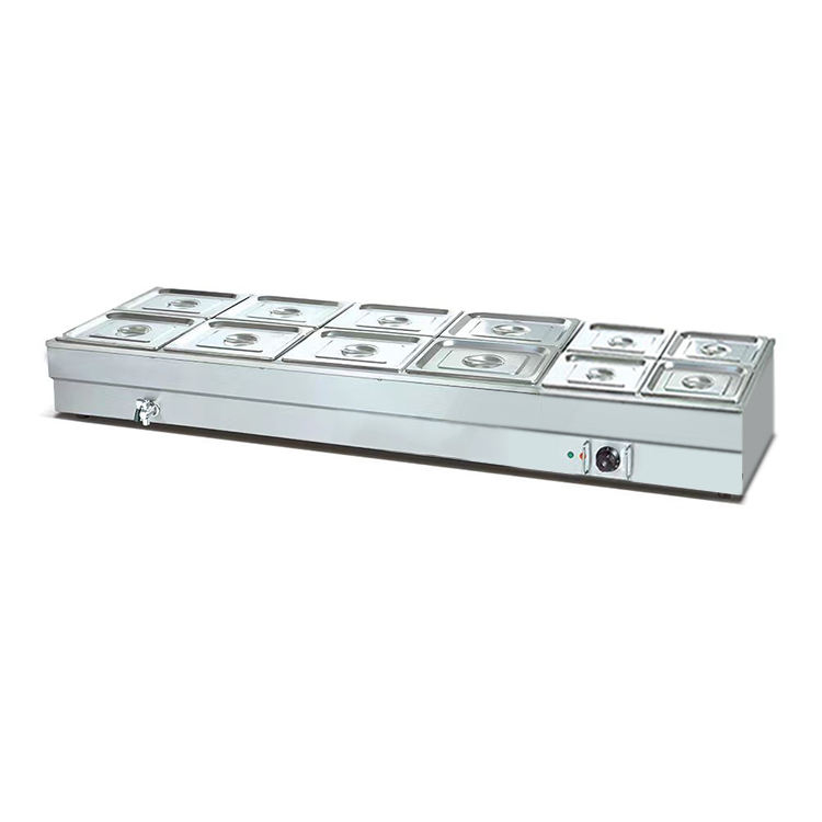 Bain Marie Food Warmer - Scaldavivande Elettrico Commerciale in Acciaio Inox,