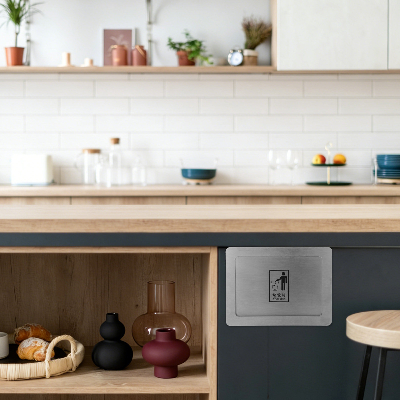 Commercial Kitchen Wall Covering - Coperchio per Cestino a Scomparsa in