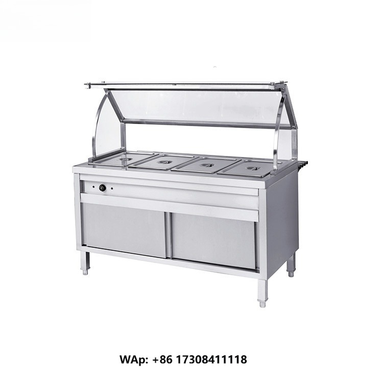 Bain Marie Food Warmer - Attrezzatura da Cucina Commerciale in Acciaio