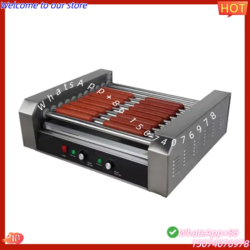 Hot Dog Roller Grill - Griglia Elettrica Commerciale a 11 Rulli