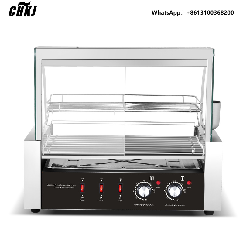 Hot Dog Roller Grill - Griglia Elettrica Professionale in Acciaio Inox