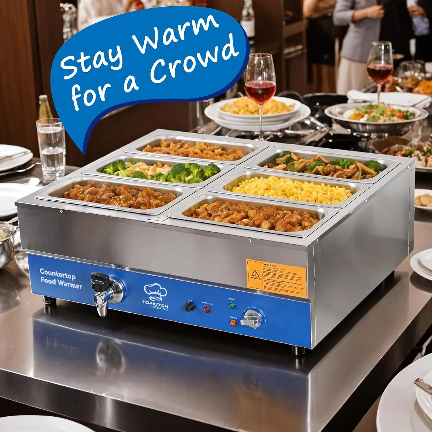 Scaldavivande Commerciale a 4  - Bain Marie Food Warmer recensione e prezzo