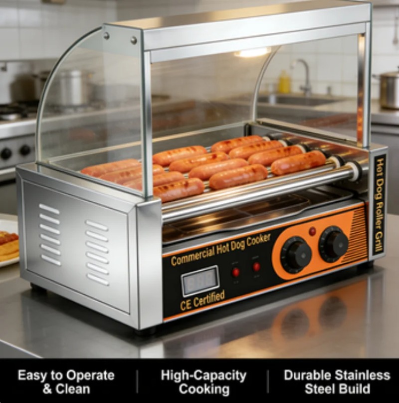 Griglia Elettrica Certificata  - Hot Dog Roller Grill recensione e prezzo