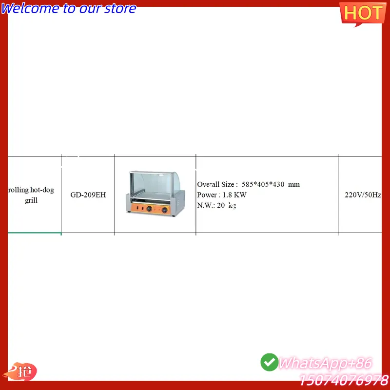 Griglia Elettrica Commerciale  - Hot Dog Roller Grill recensione e prezzo